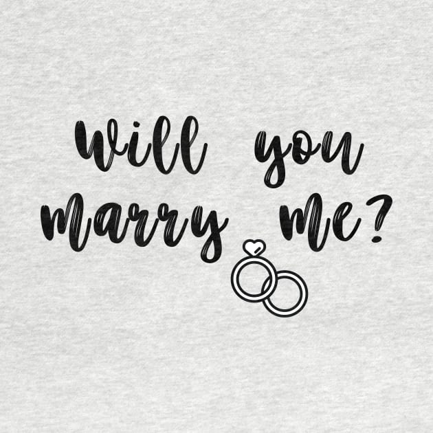 Couple Matching Marriage Proposal – Will You Marry Me Design by mook design